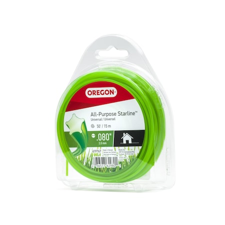 Oregon Trimmer Line, All-Purpose Starline, Star Shape, 50 feet, .080 Diameter Line 619767